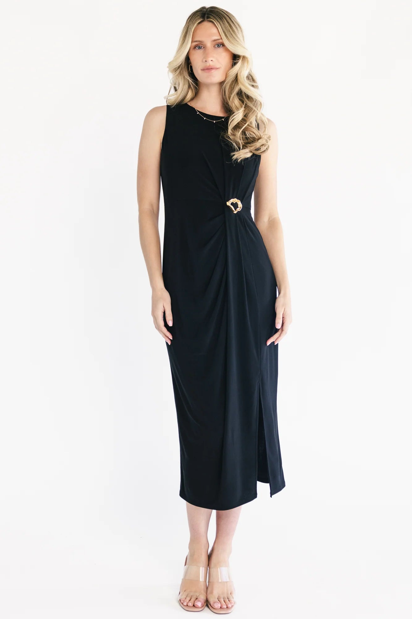 Novara Midi Dress | Black Secondary image