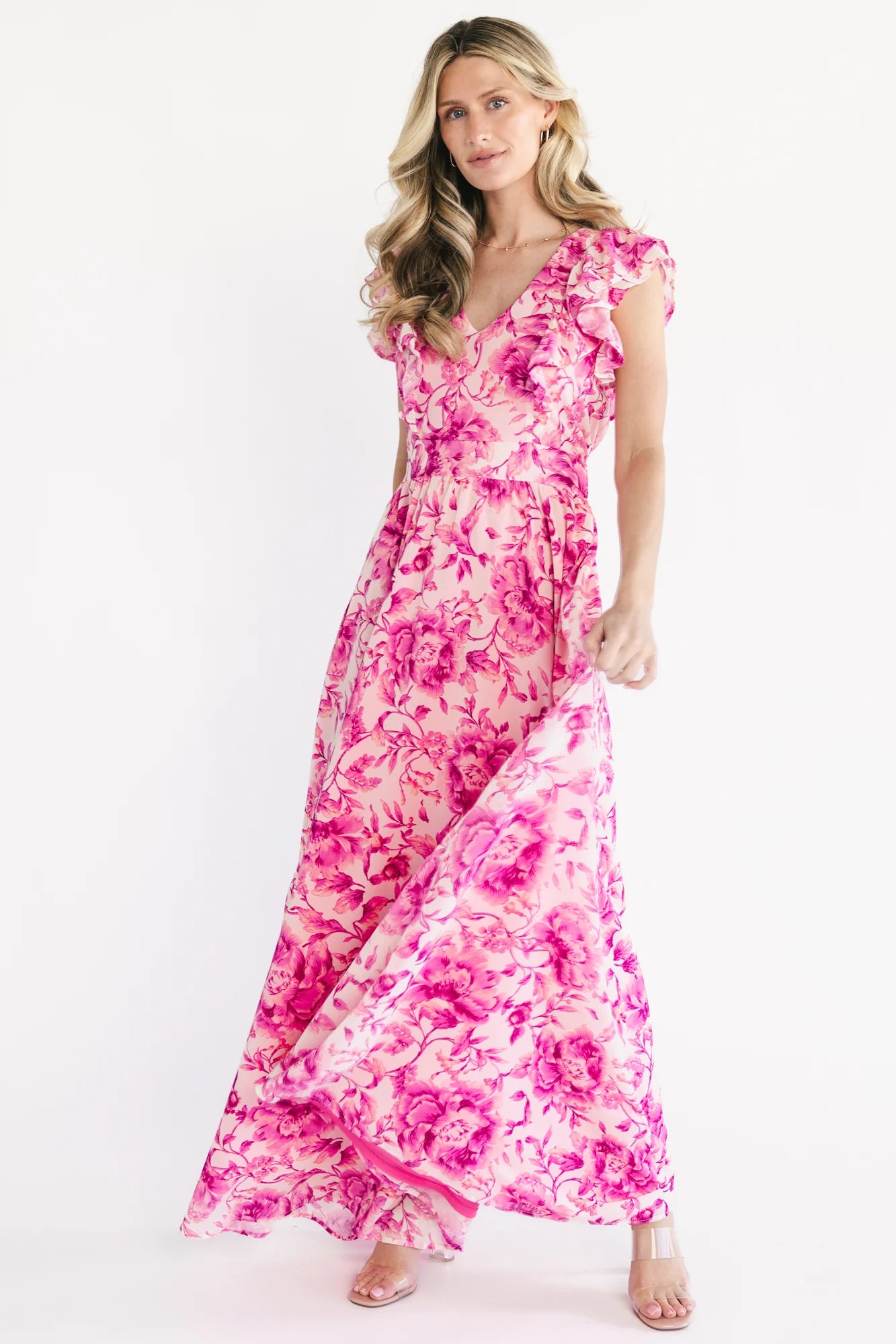 Margie Maxi Dress | Pink Floral Secondary image