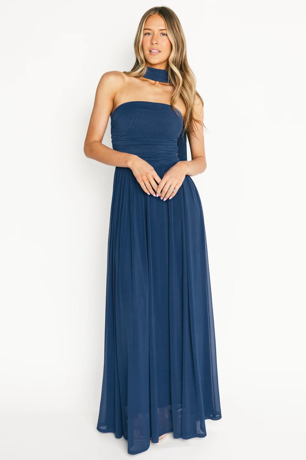 Elias Strapless Maxi Dress | Deep Blue Main image