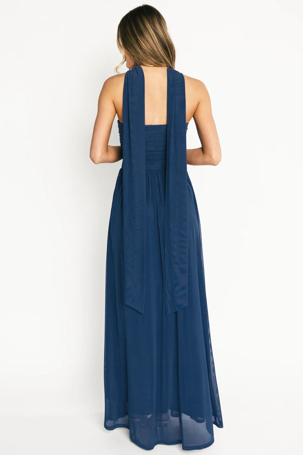 Elias Strapless Maxi Dress | Deep Blue