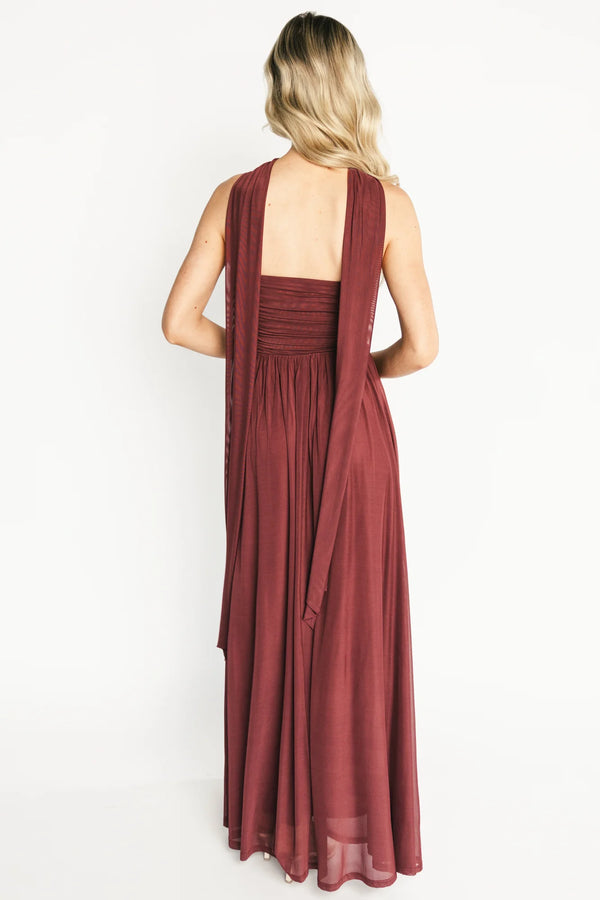 Elias Strapless Maxi Dress | Mahogany