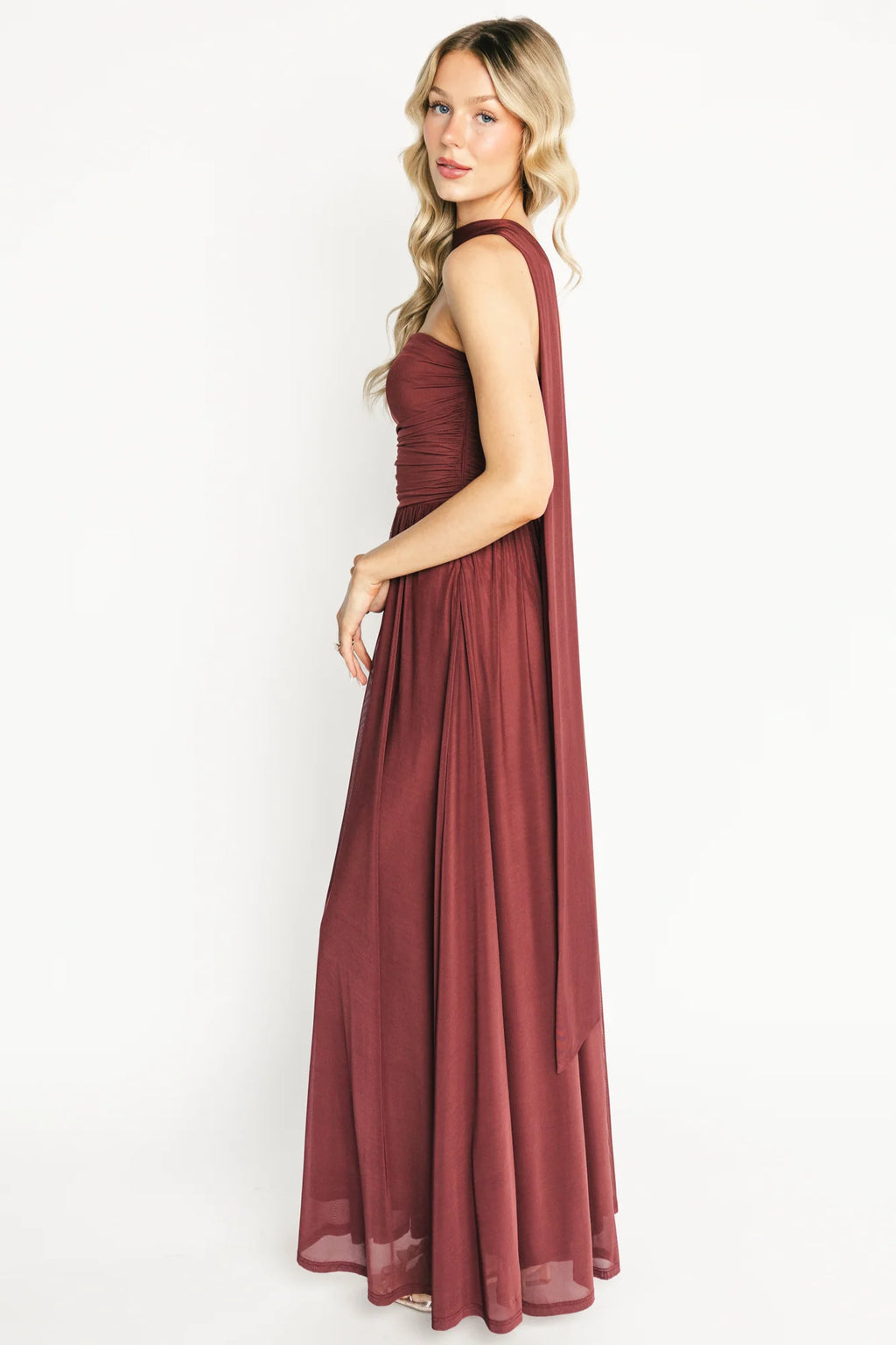 Elias Strapless Maxi Dress | Mahogany