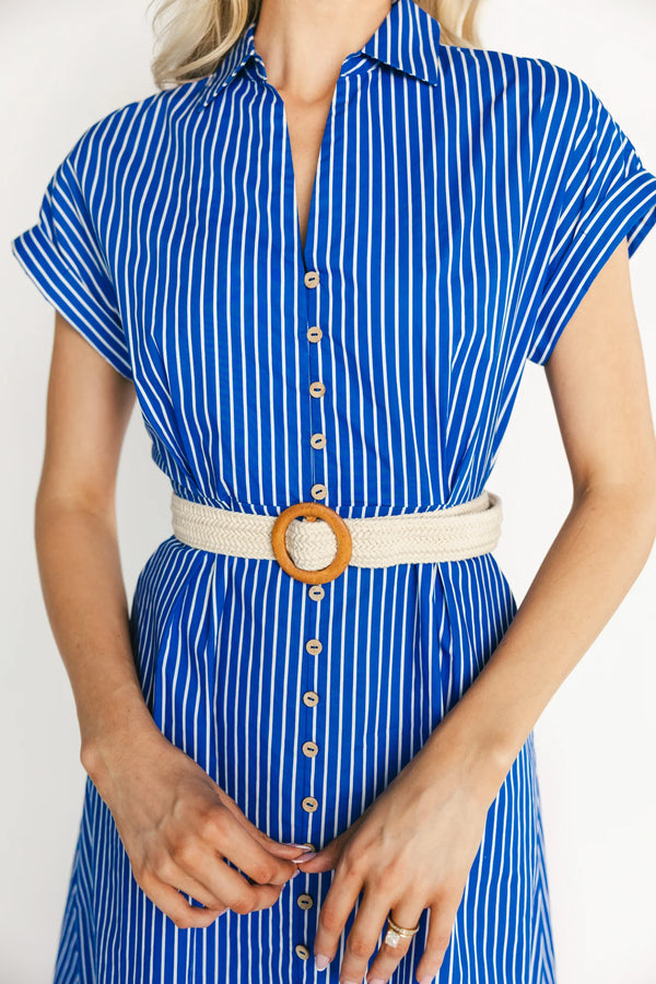 Pyper Midi Dress | Blue Stripe