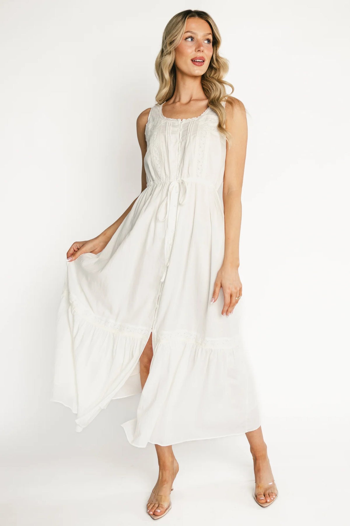 Blanche Midi Dress | Off White Main image