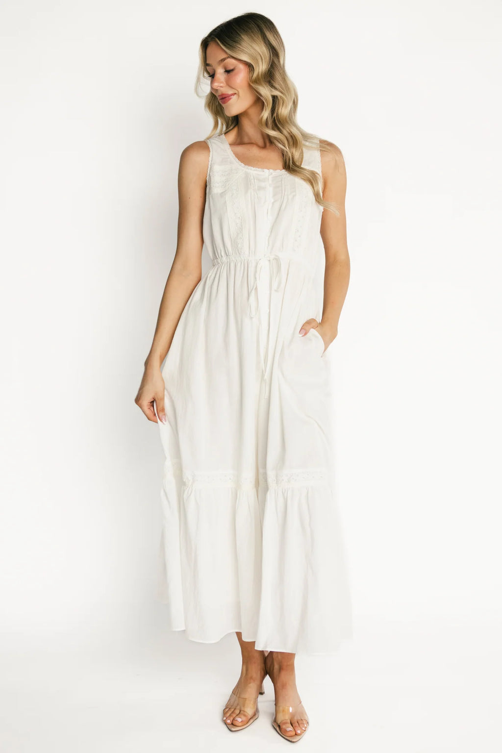Blanche Midi Dress | Off White