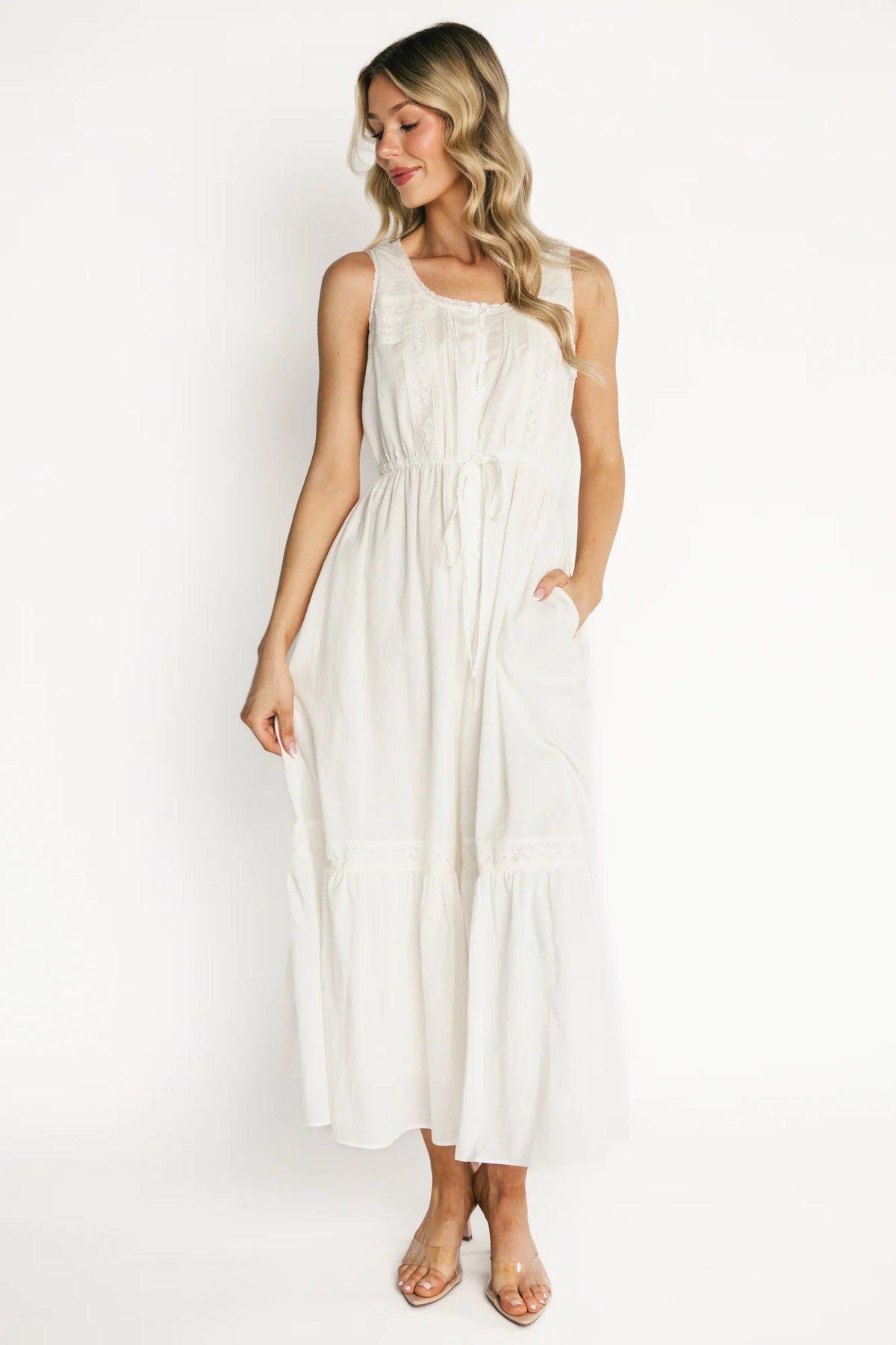Blanche Midi Dress | Off White