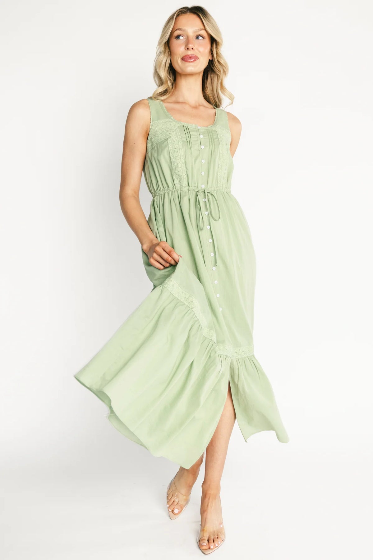 Blanche Midi Dress | Sage
