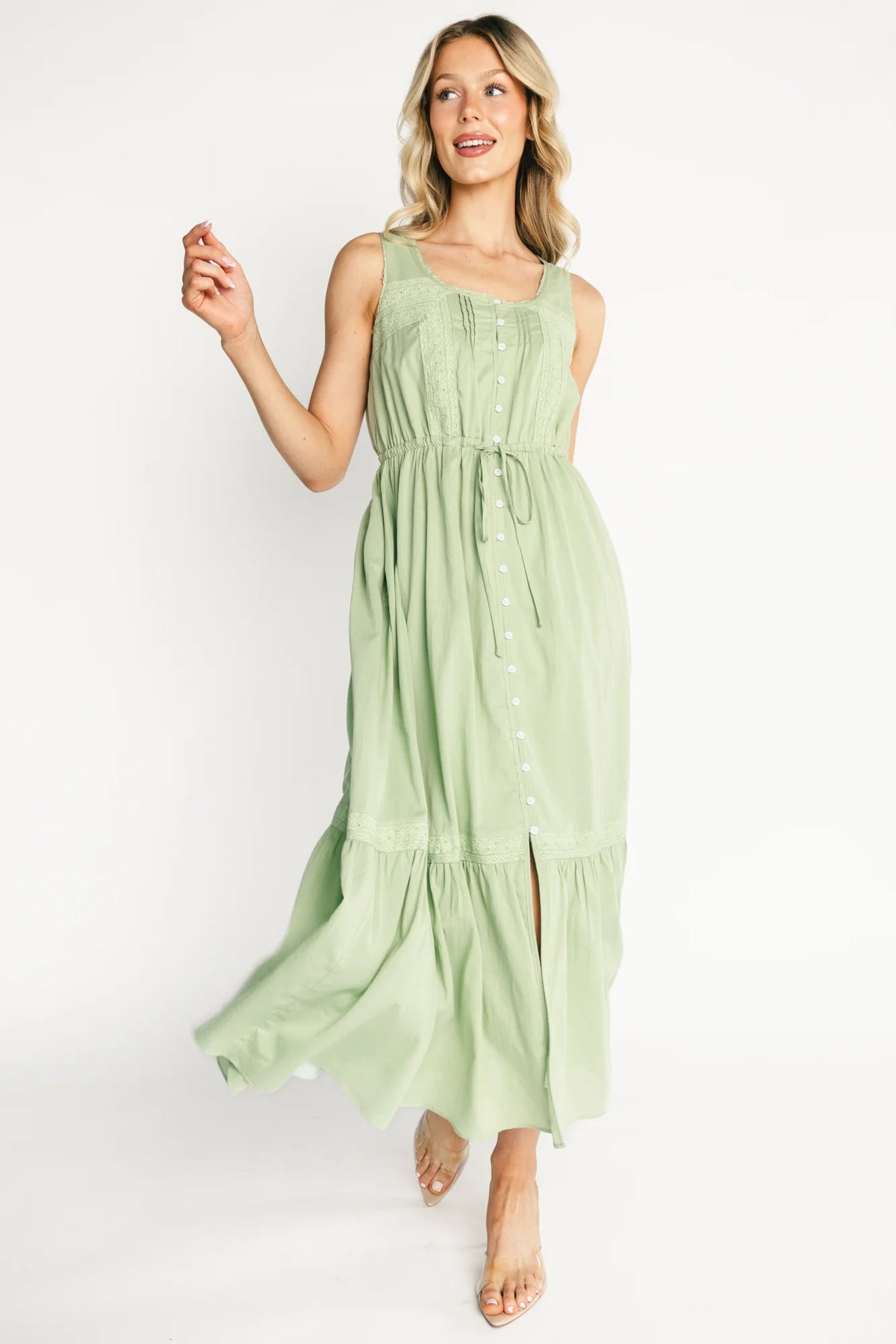 Blanche Midi Dress | Sage