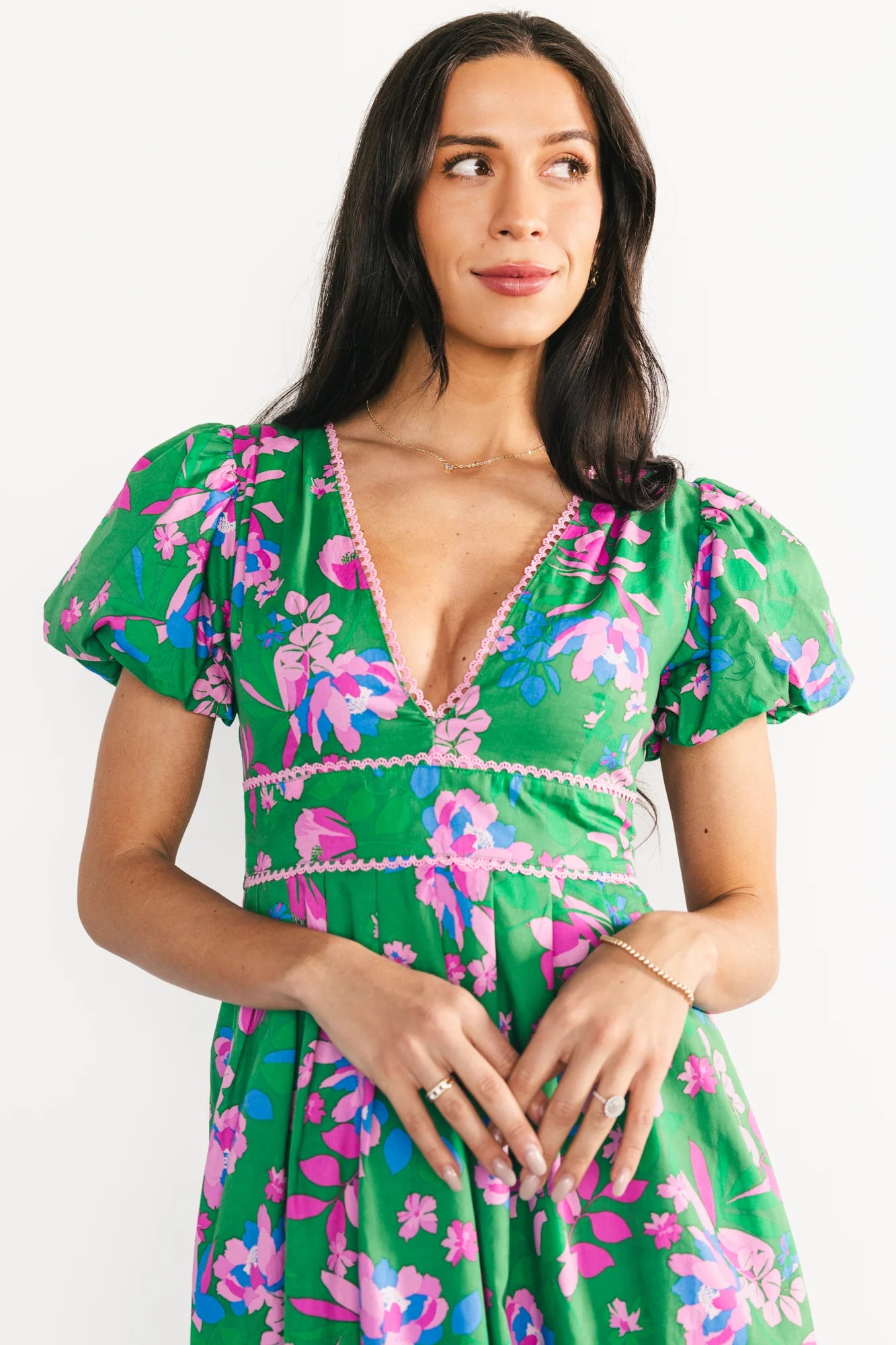 Anya Maxi Dress | Green Multi Print Secondary image