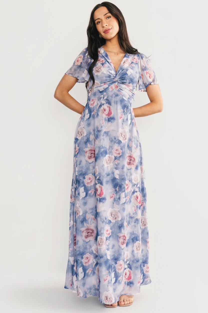 Promise Maxi Dress | Dusty Blue Floral