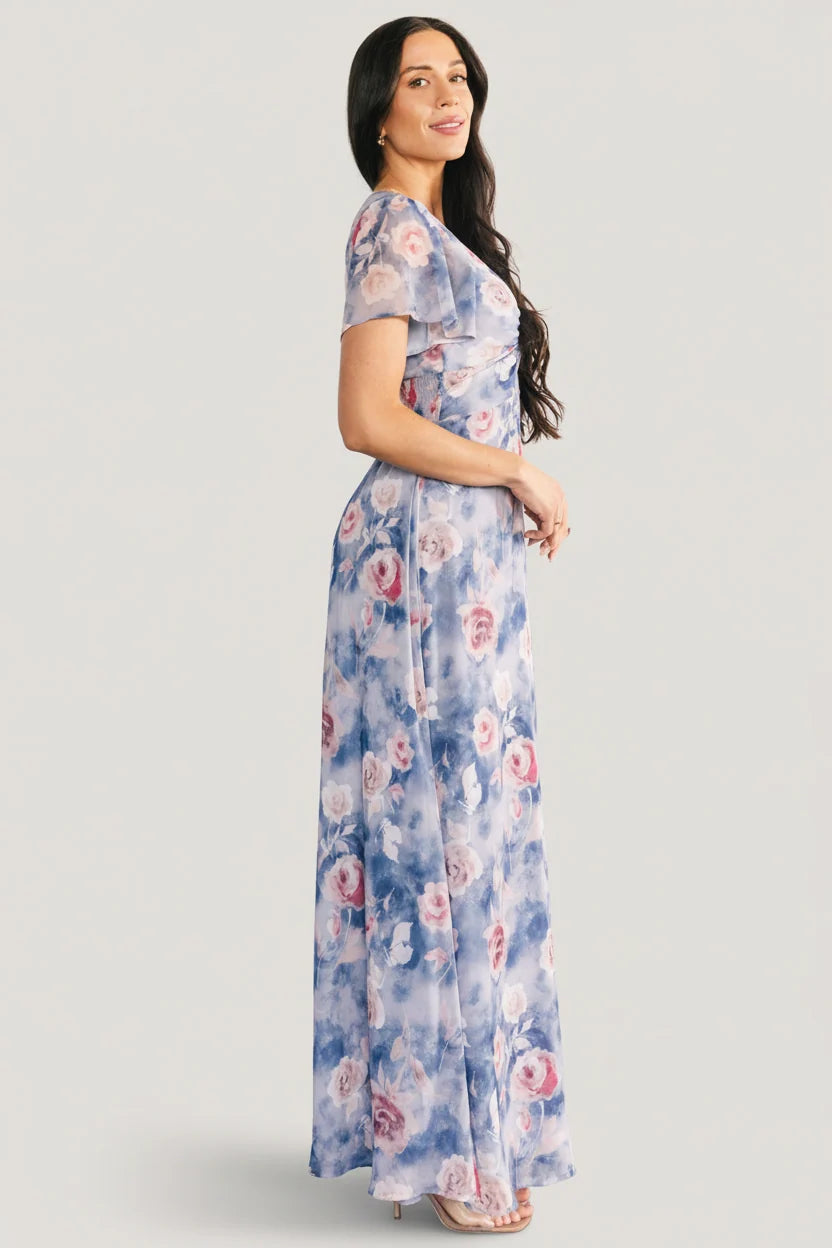 Promise Maxi Dress | Dusty Blue Floral
