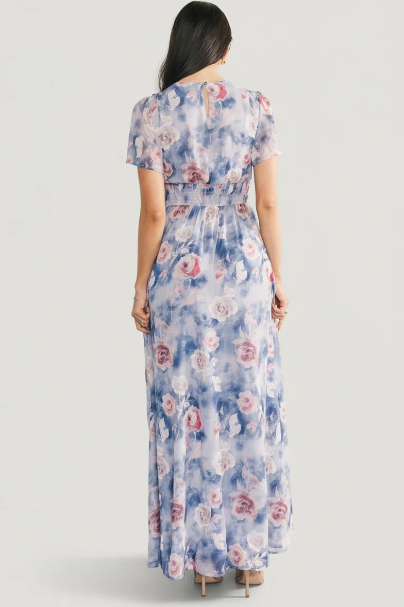 Promise Maxi Dress | Dusty Blue Floral