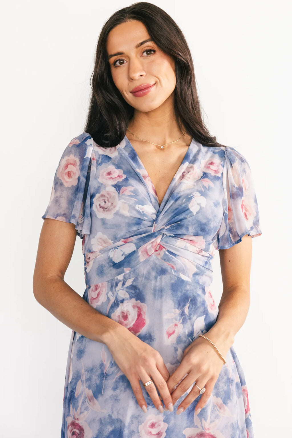 Promise Maxi Dress | Dusty Blue Floral