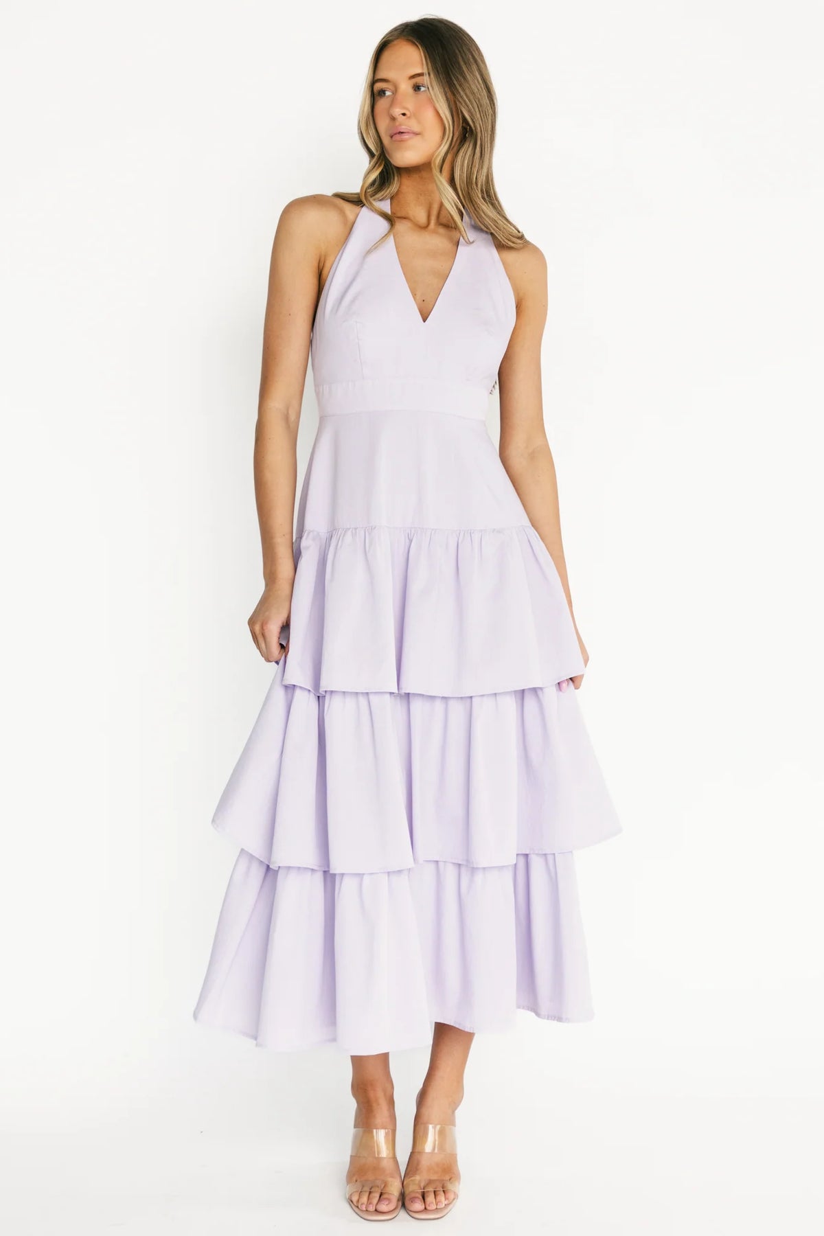 Savannah Tiered Maxi Dress | Light Purple Main image
