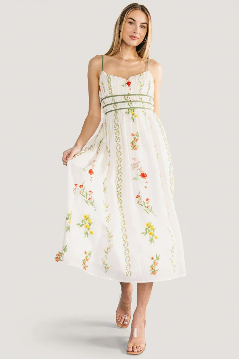 Cerise Midi Dress | Multi Floral