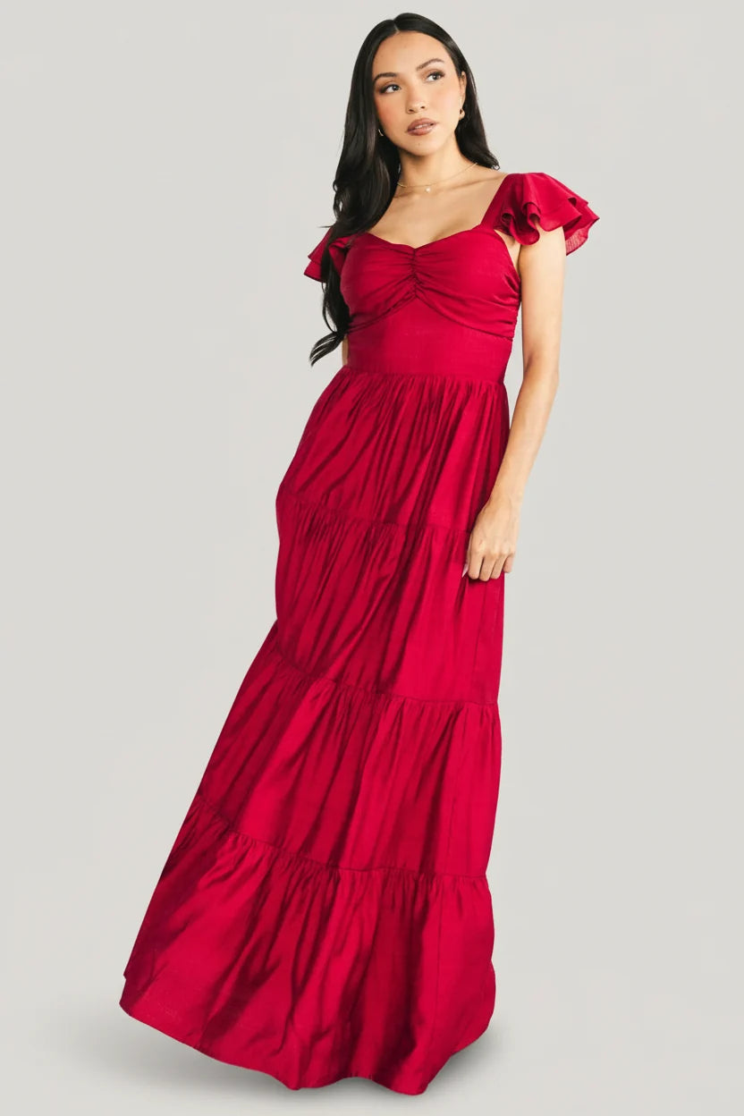 Vivianne Maxi Dress | Deep Red Main image