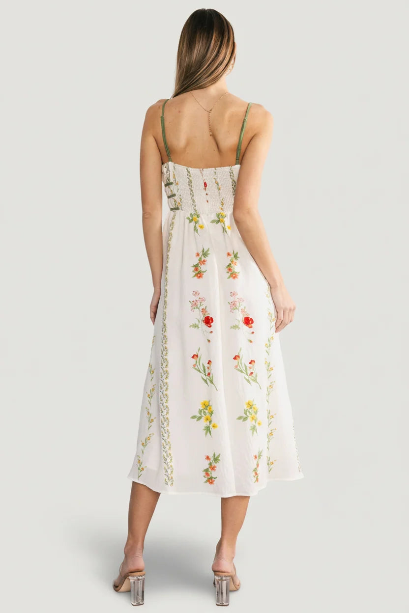 Cerise Midi Dress | Multi Floral Secondary image