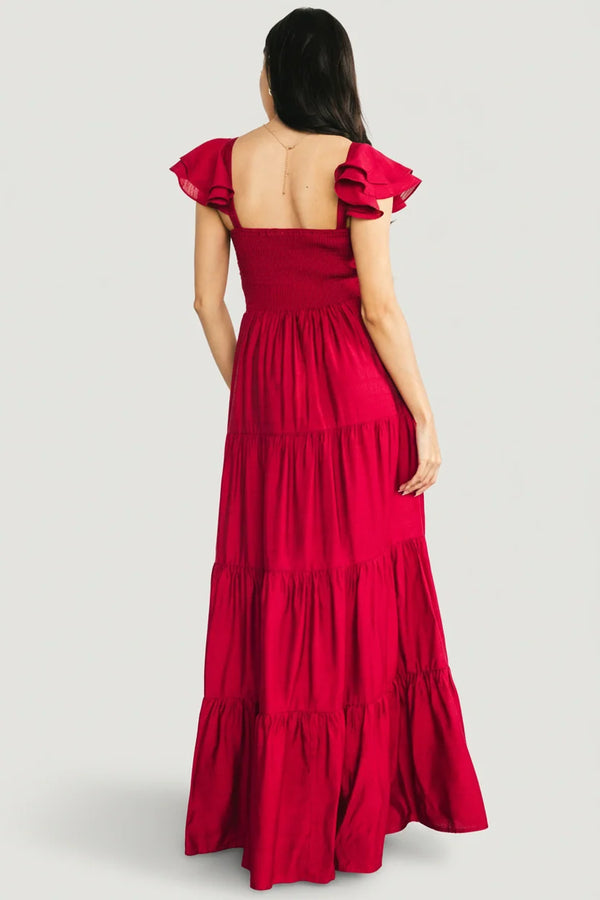Vivianne Maxi Dress | Deep Red