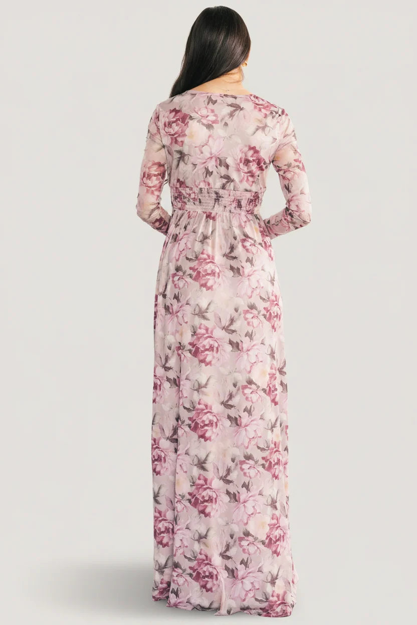 Fable Mesh Maxi Dress | Dusty Blush Mauve