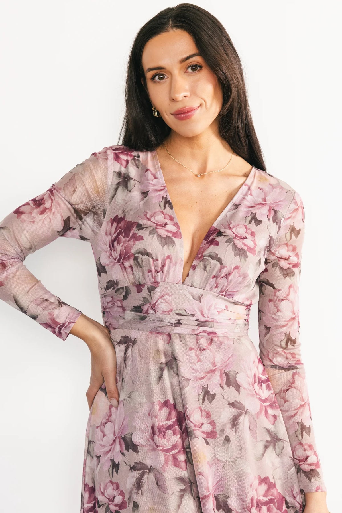 Fable Mesh Maxi Dress | Dusty Blush Mauve