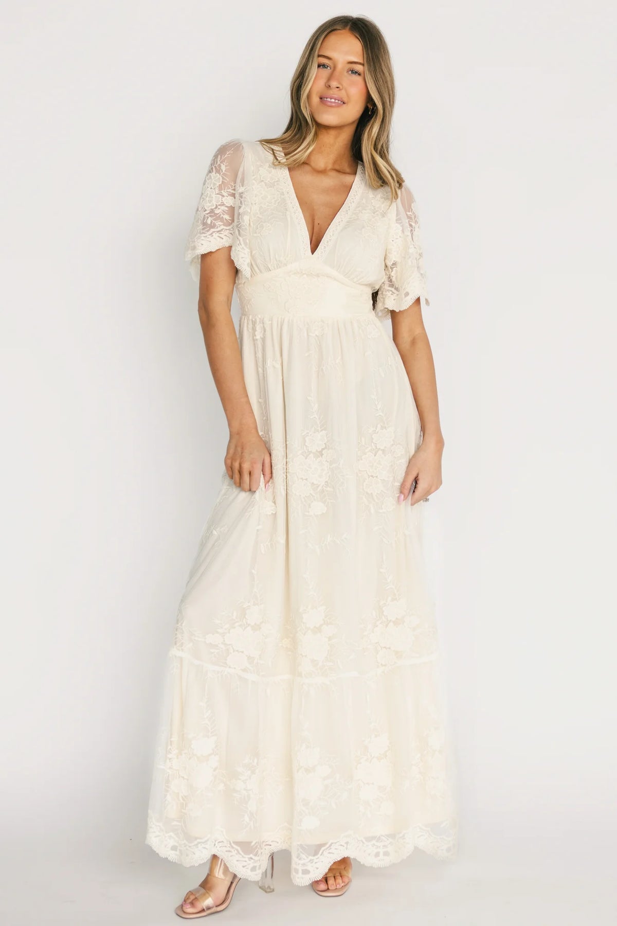 Rosalia Lace Maxi Dress | Vintage Cream Main image