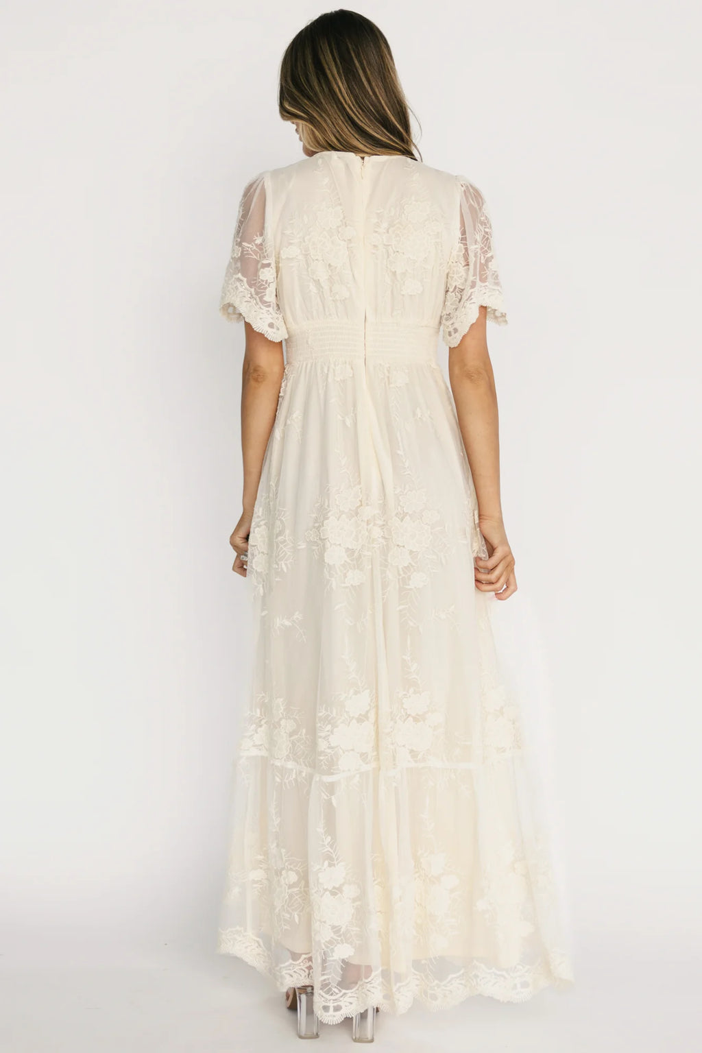 Rosalia Lace Maxi Dress | Vintage Cream