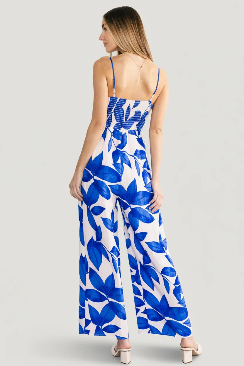 Noémie Jumpsuit | Cobalt Print Secondary image