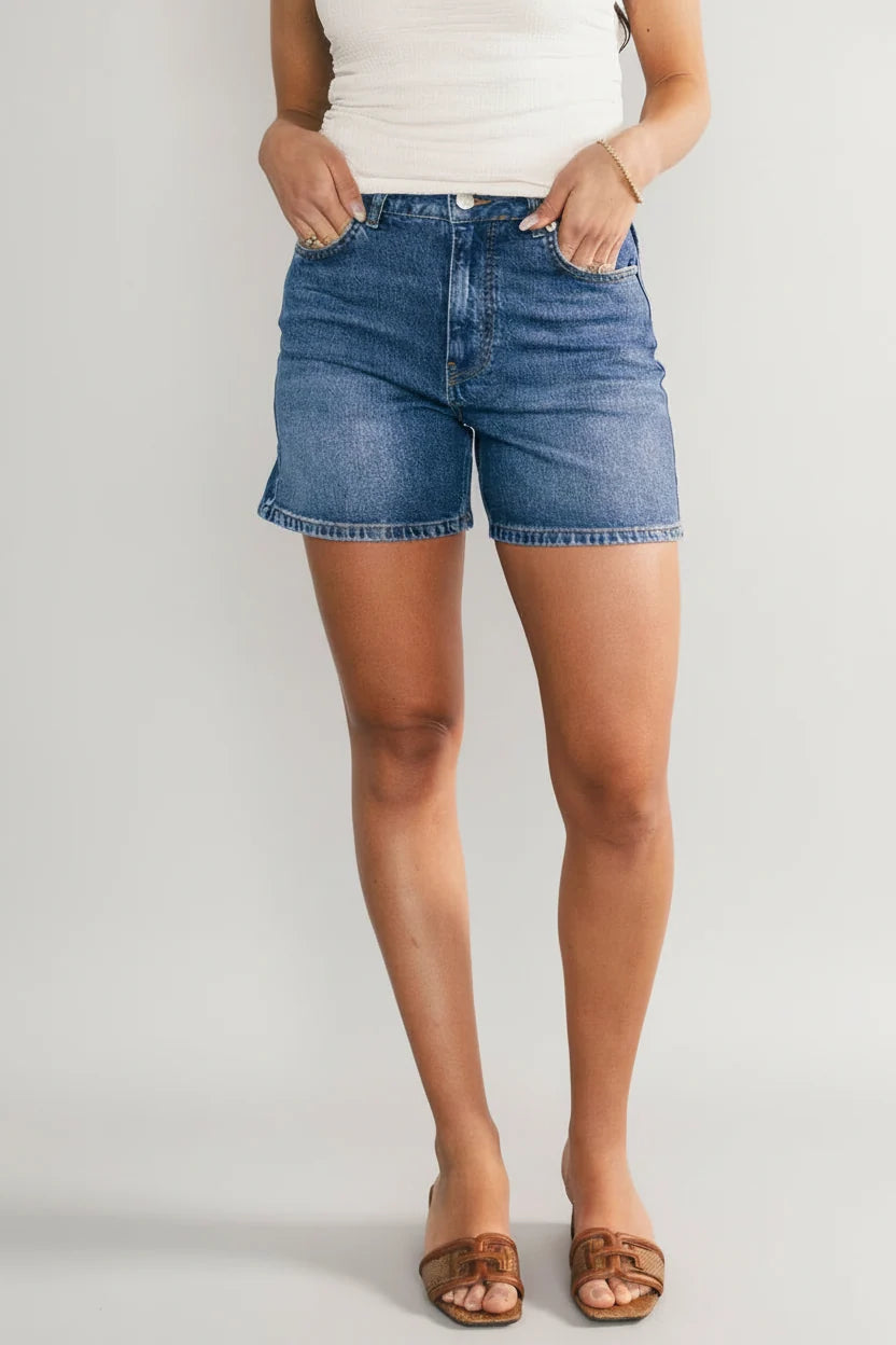 Lennon High Rise Jean Shorts | Medium Wash Main image