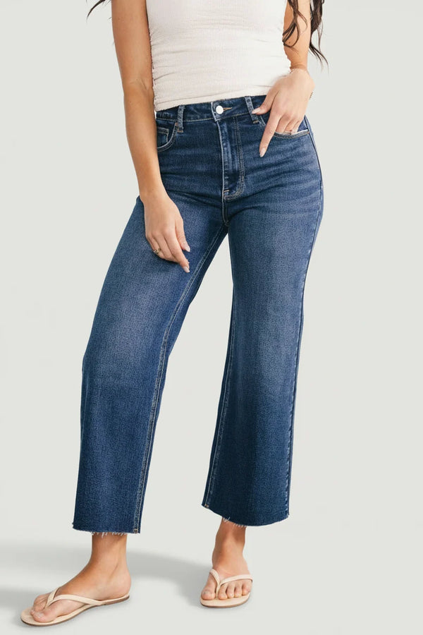 Kirby High Rise Wide Leg Jeans | Dark Wash