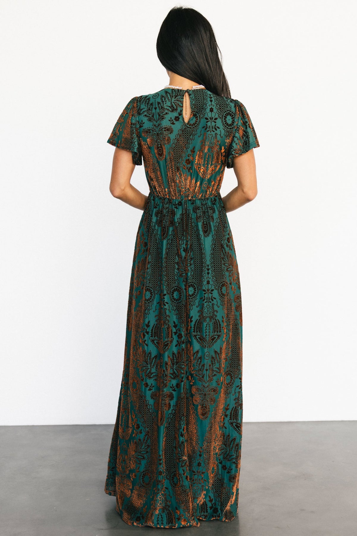 Kimberly Velvet Maxi Dress | Jade + Bronze