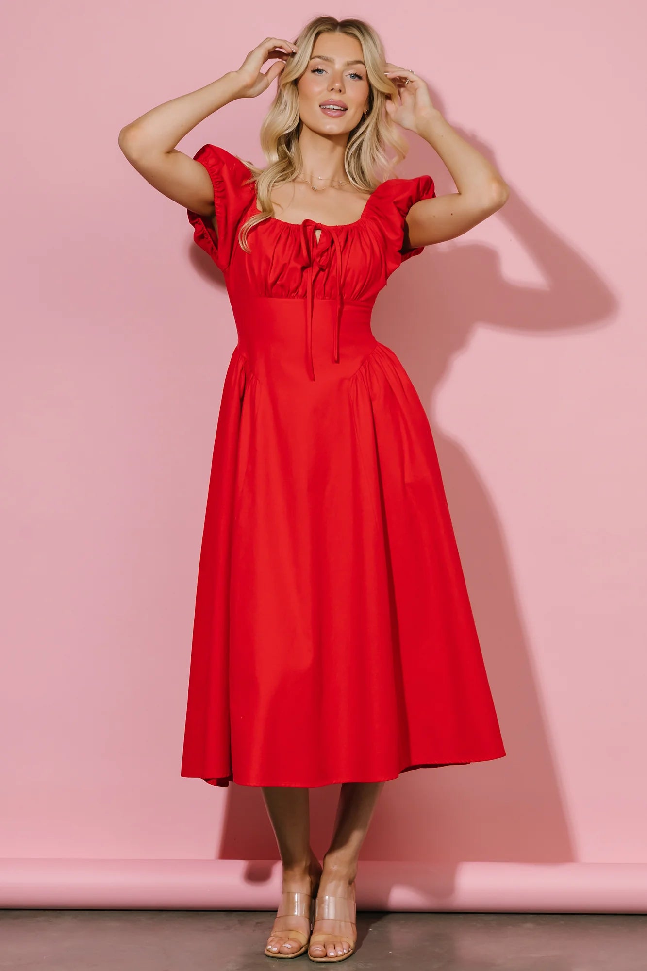 Havana Midi Dress | Red Secondary image