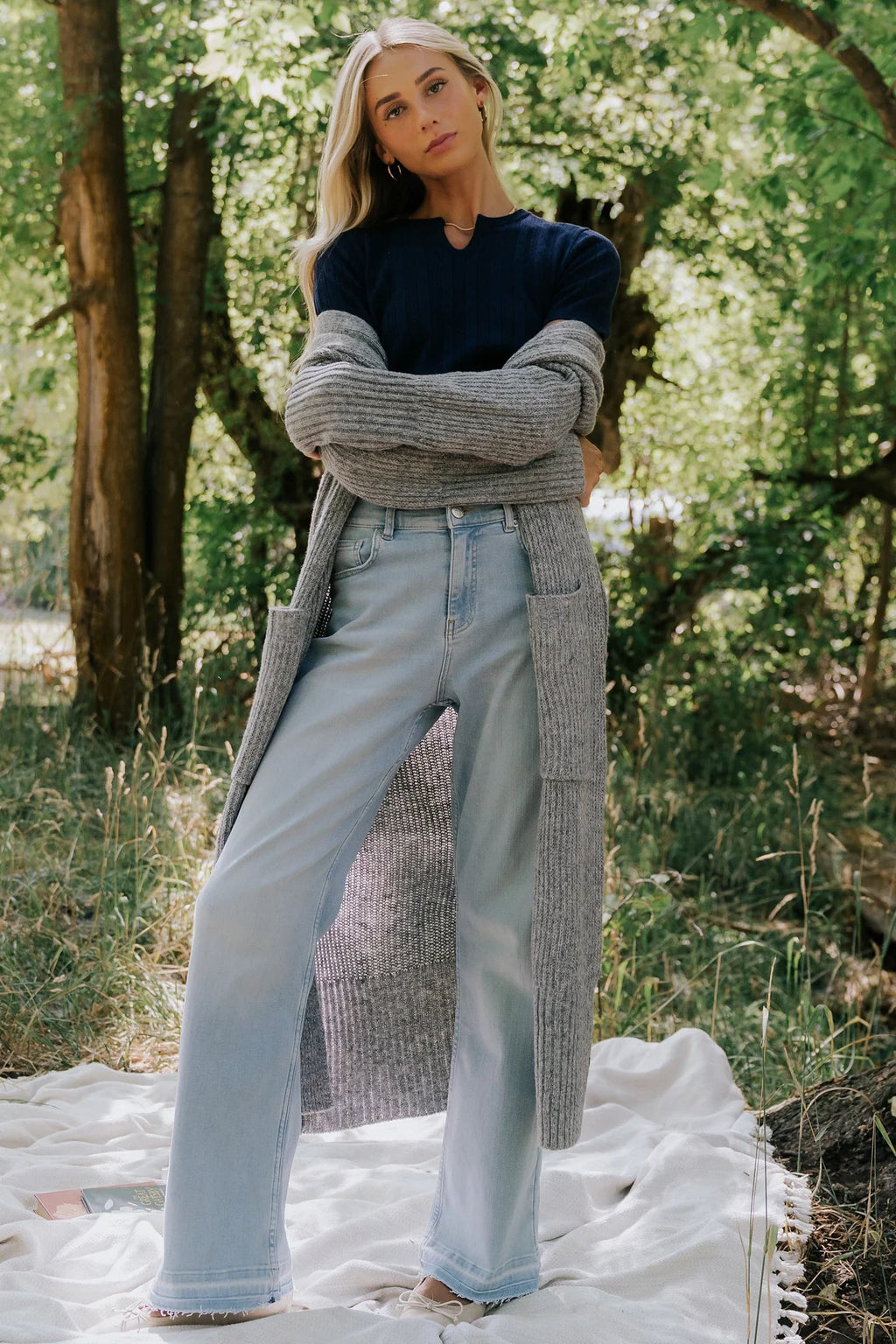 Bria High Rise Wide Leg Jeans | Light Wash