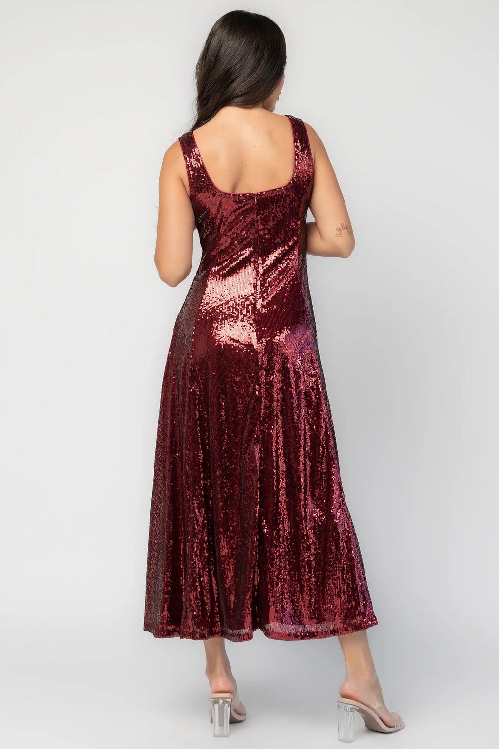 Nell Sequin Dress | Wine