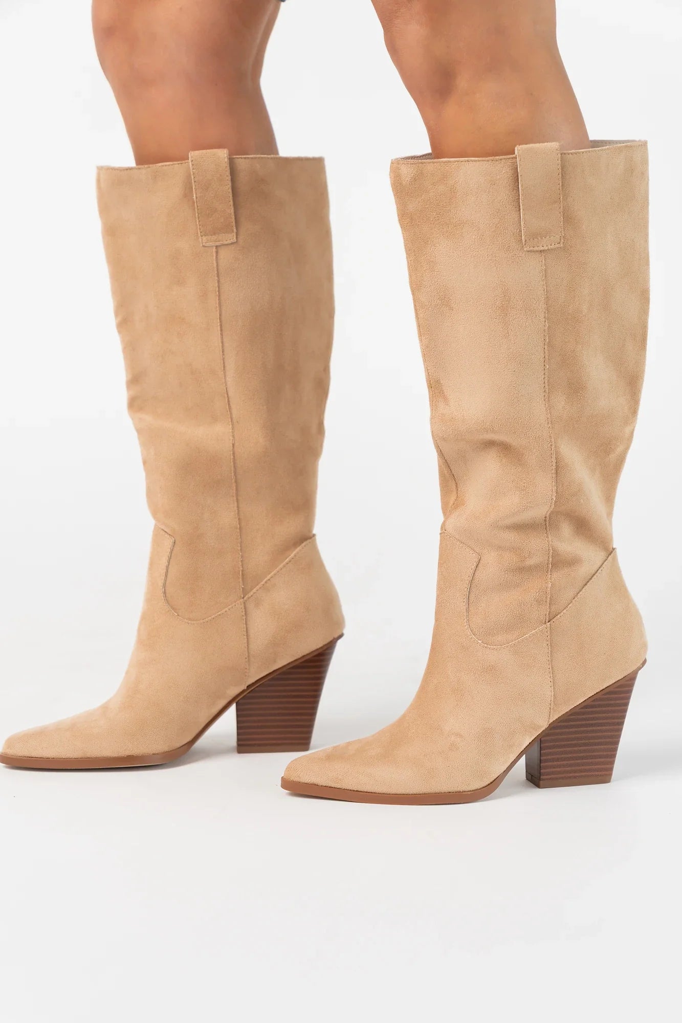 Wren Tall Western Boot | Beige Secondary image