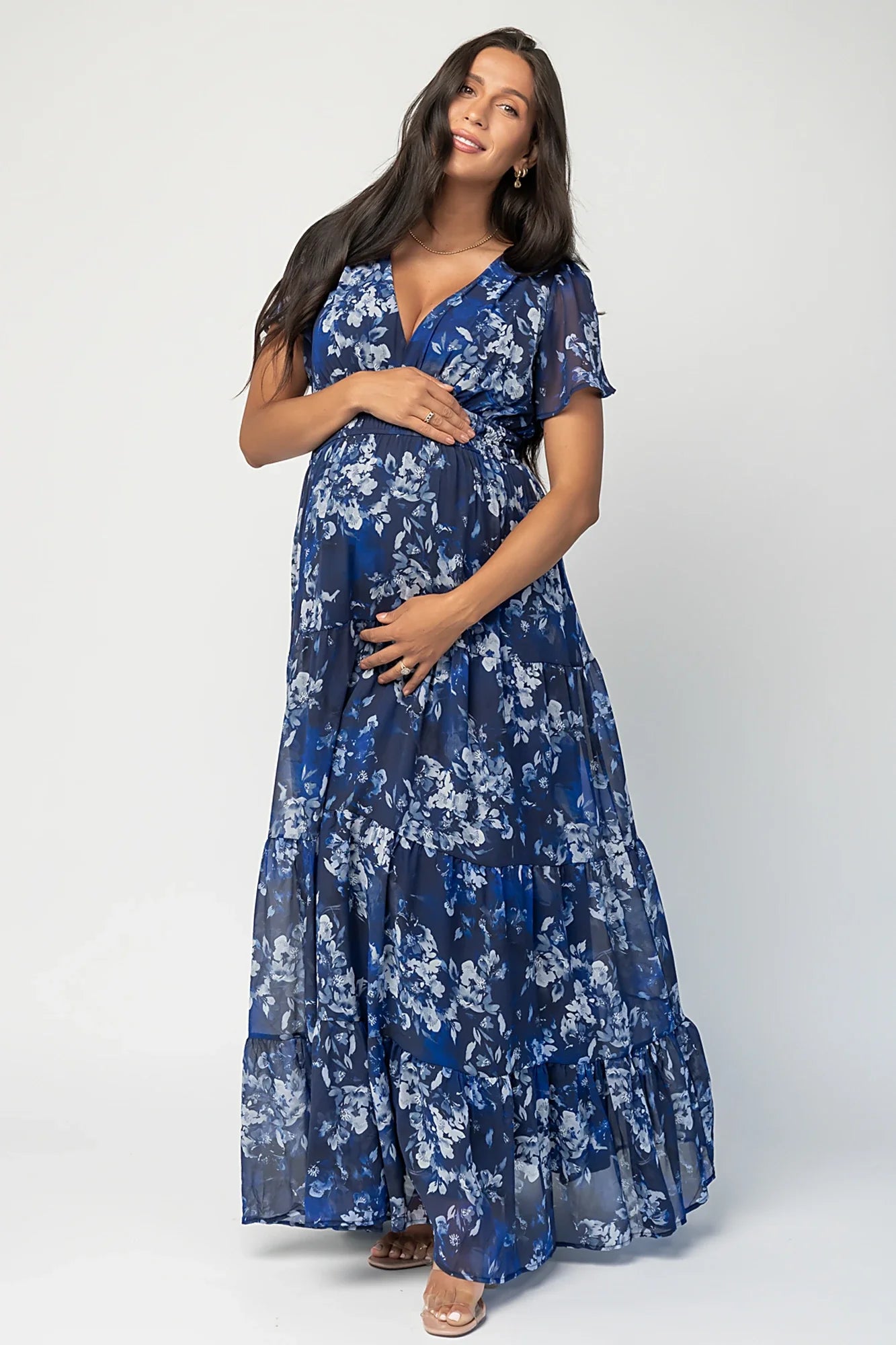 Anthea Maxi Dress | Blue Floral Secondary image