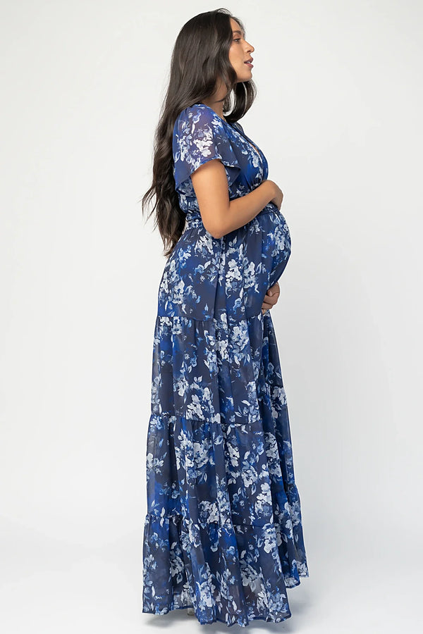 Anthea Maxi Dress | Blue Floral