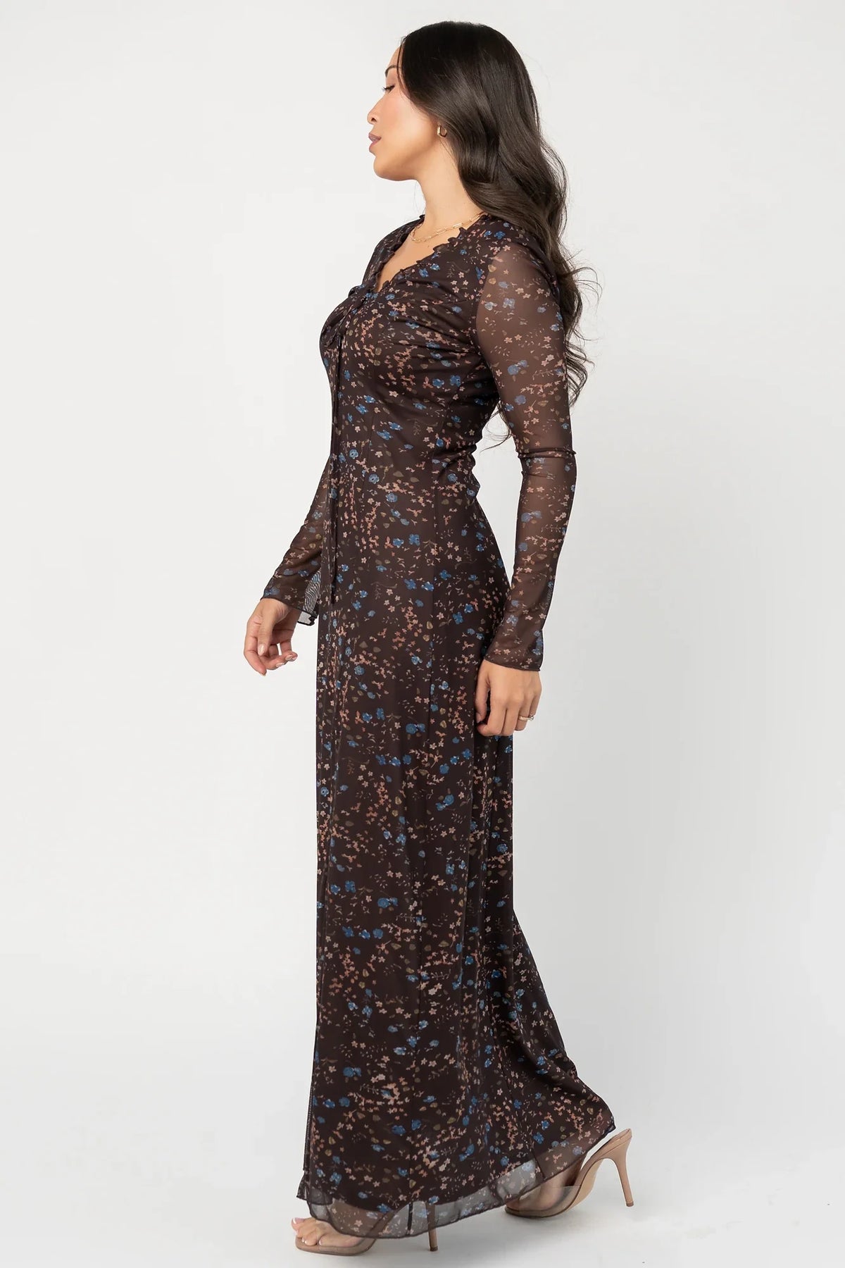 Sienna Maxi Dress | Brown Multi Floral