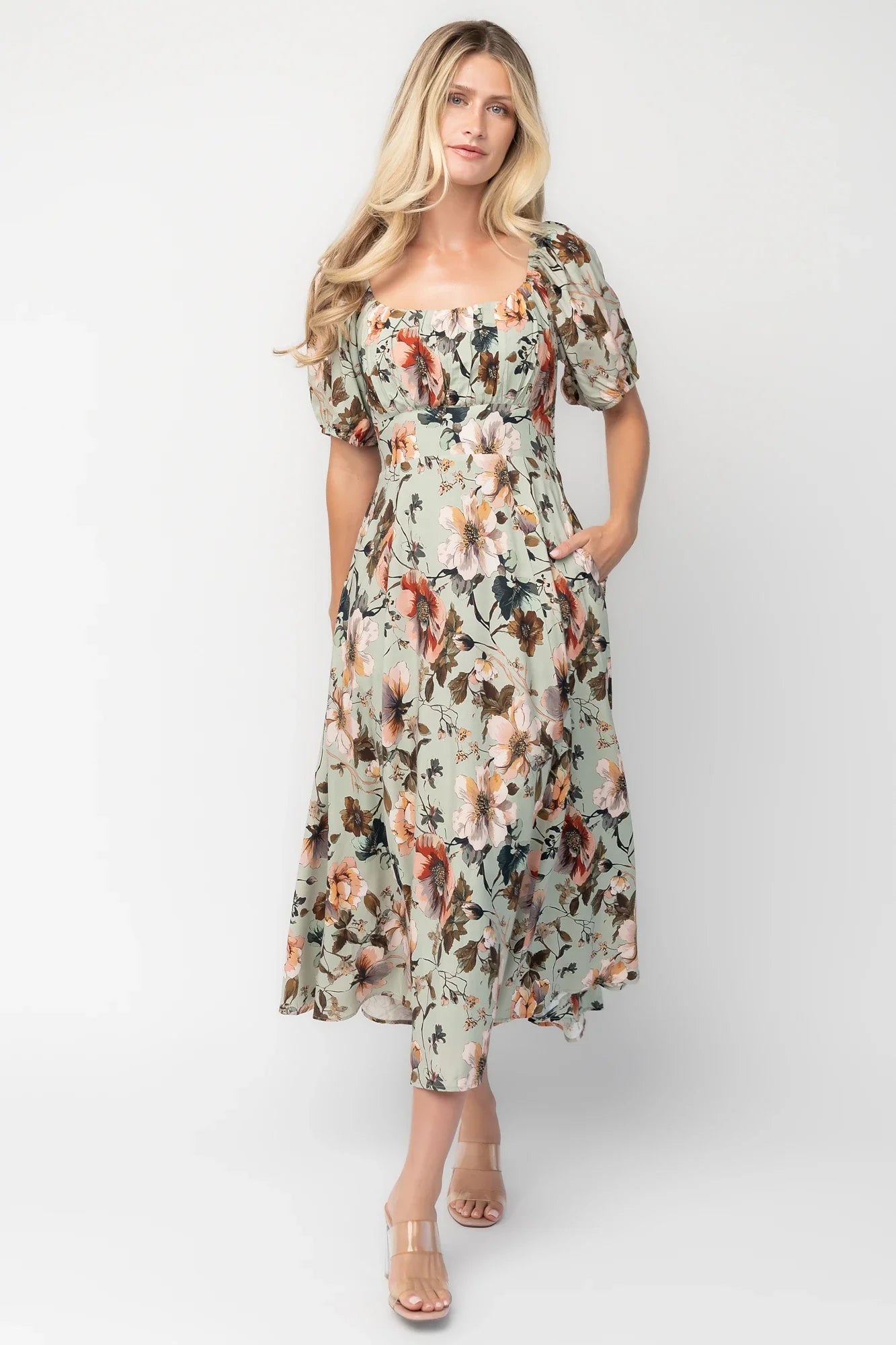 Charlotte Midi Dress | Sage Floral Secondary image