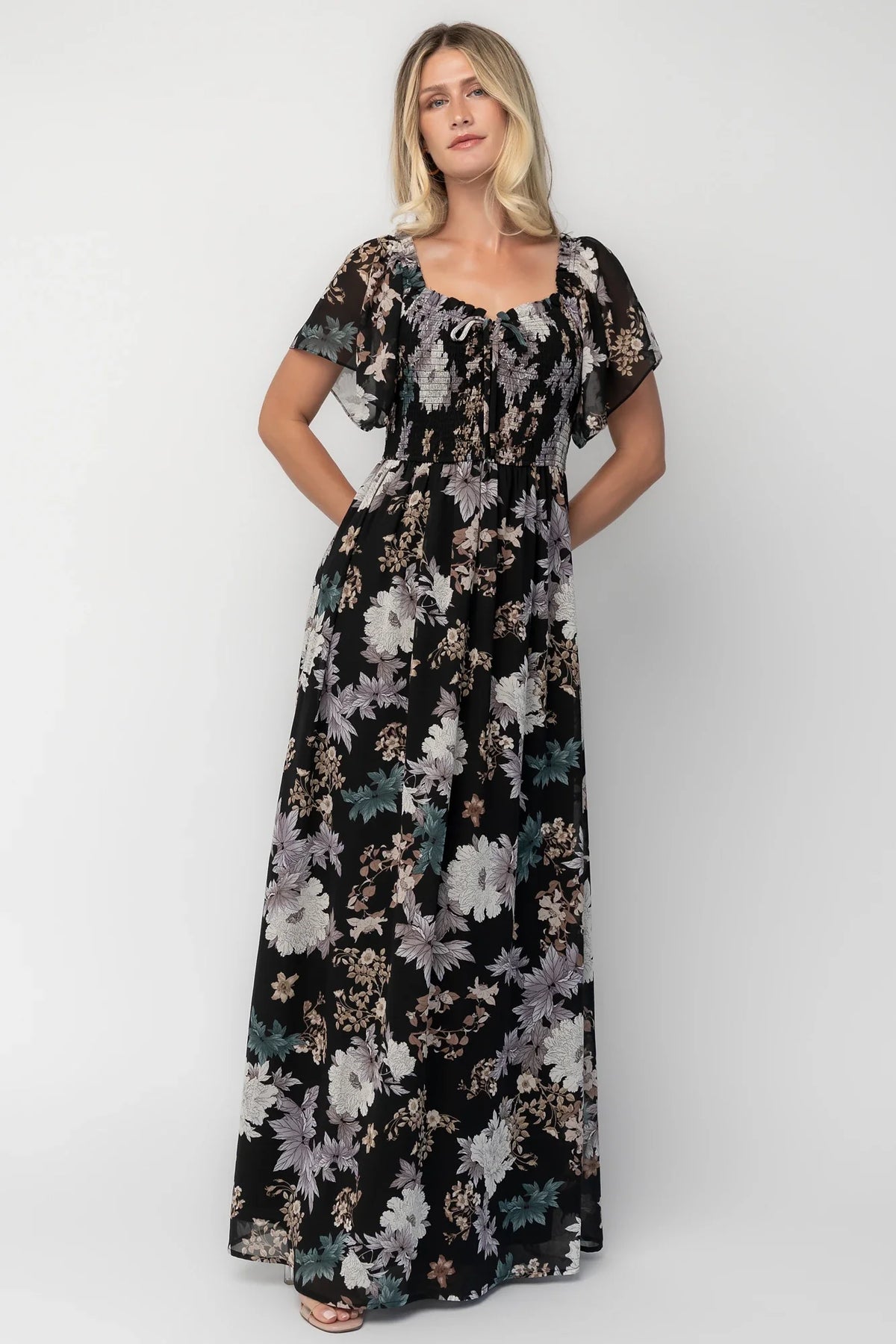 Divine Maxi Dress | Black Multi