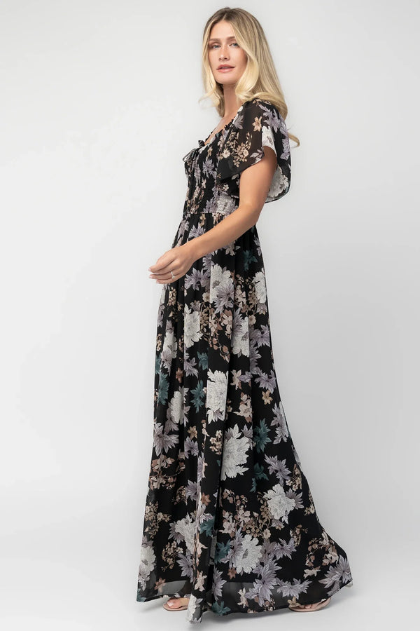 Divine Maxi Dress | Black Multi