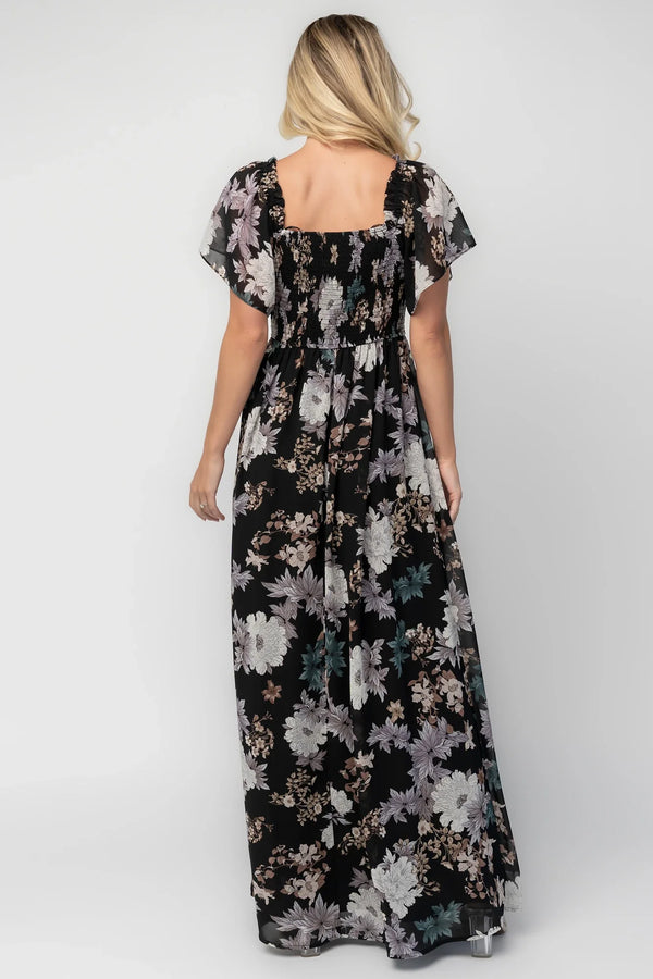 Divine Maxi Dress | Black Multi