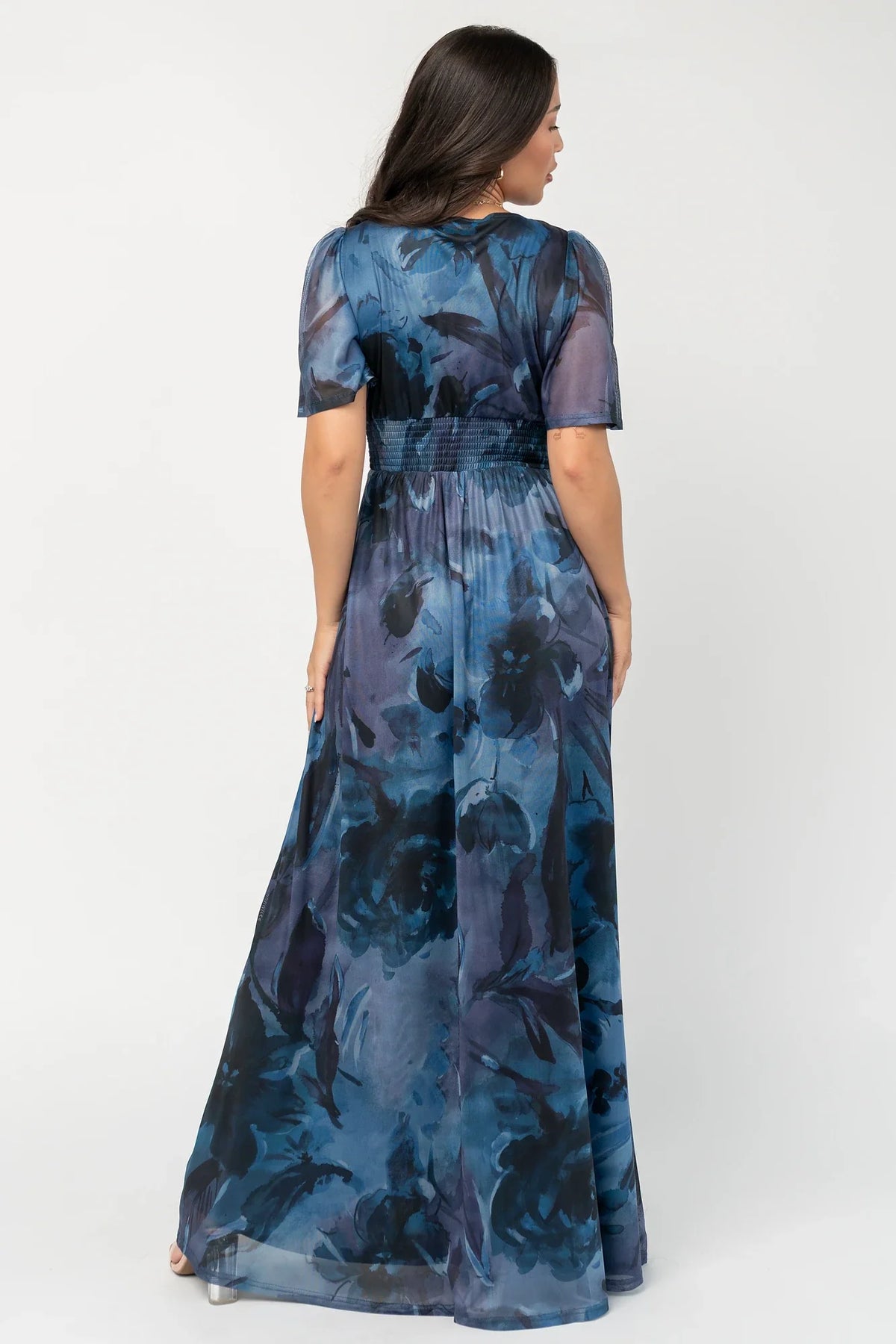 Arianne Mesh Maxi Dress | Midnight Floral