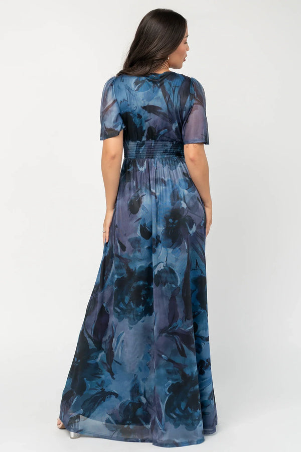 Arianne Mesh Maxi Dress | Midnight Floral