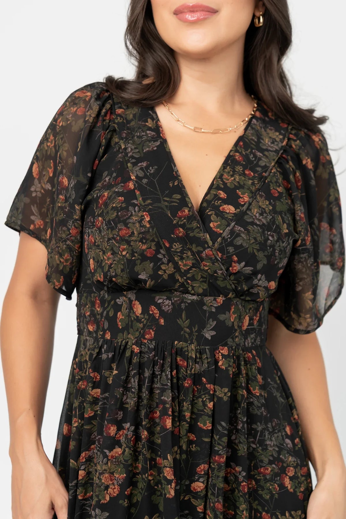 Katherine Maxi Dress | Black Multi Print