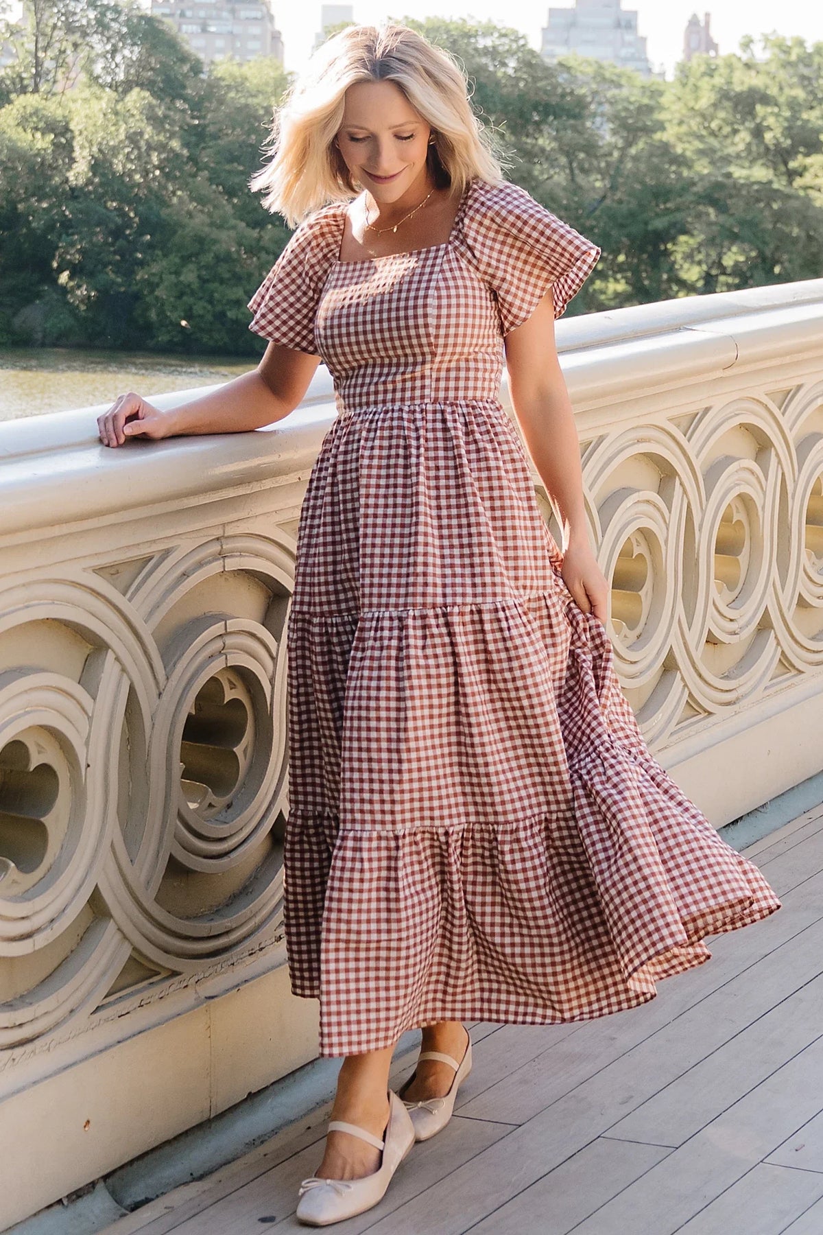 Paley Maxi Dress | Spice + White Gingham Main image