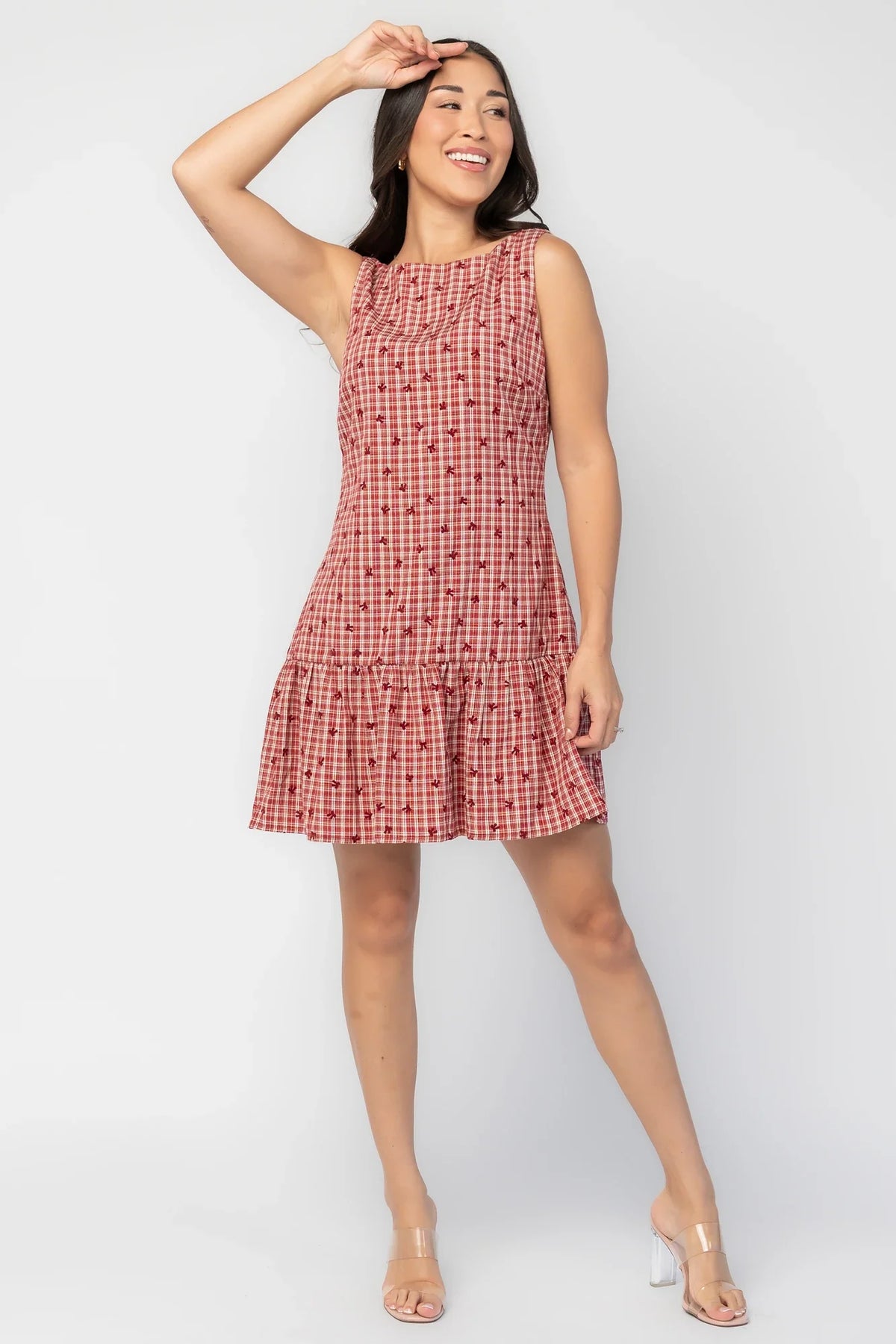McQueen Short Dress | Red Gingham