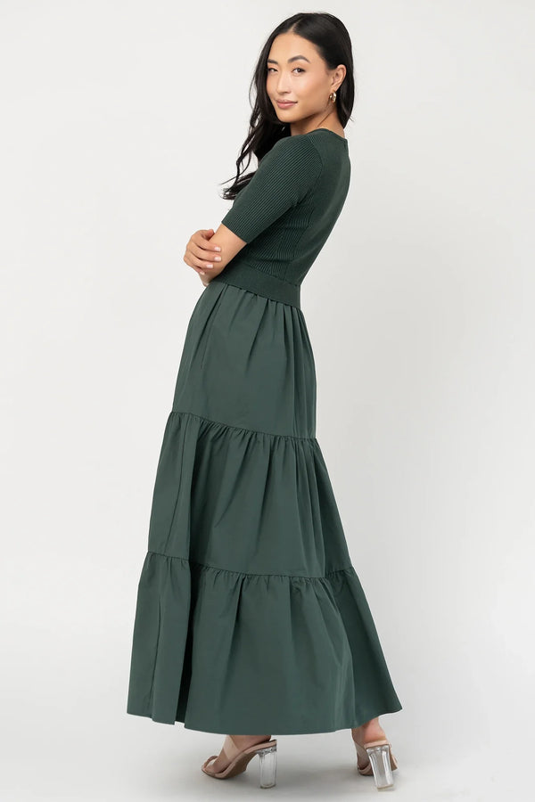 Astra Tiered Dress | Winter Green