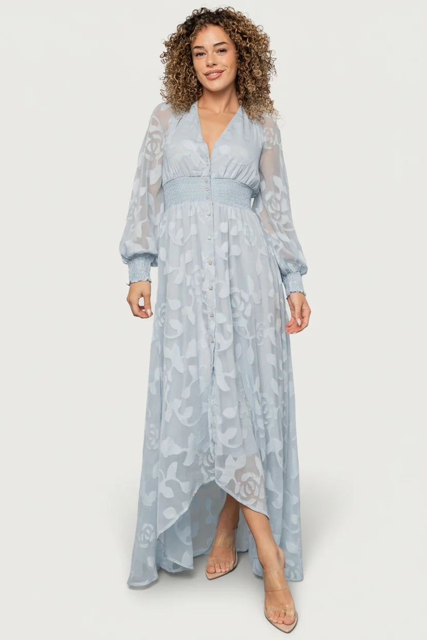 Daniella High Low Maxi Dress | Light Blue Main image