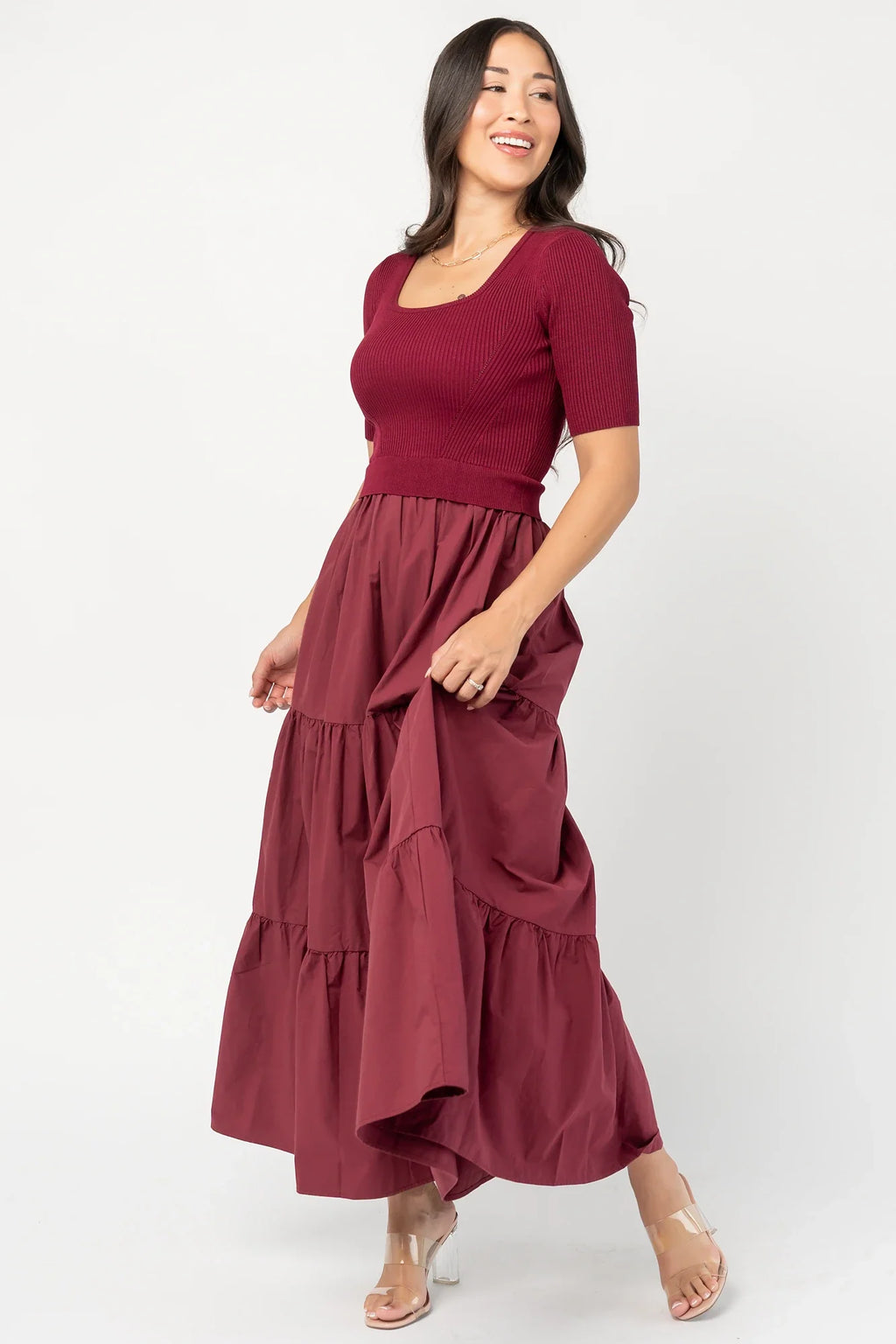 Astra Tiered Dress | Berry