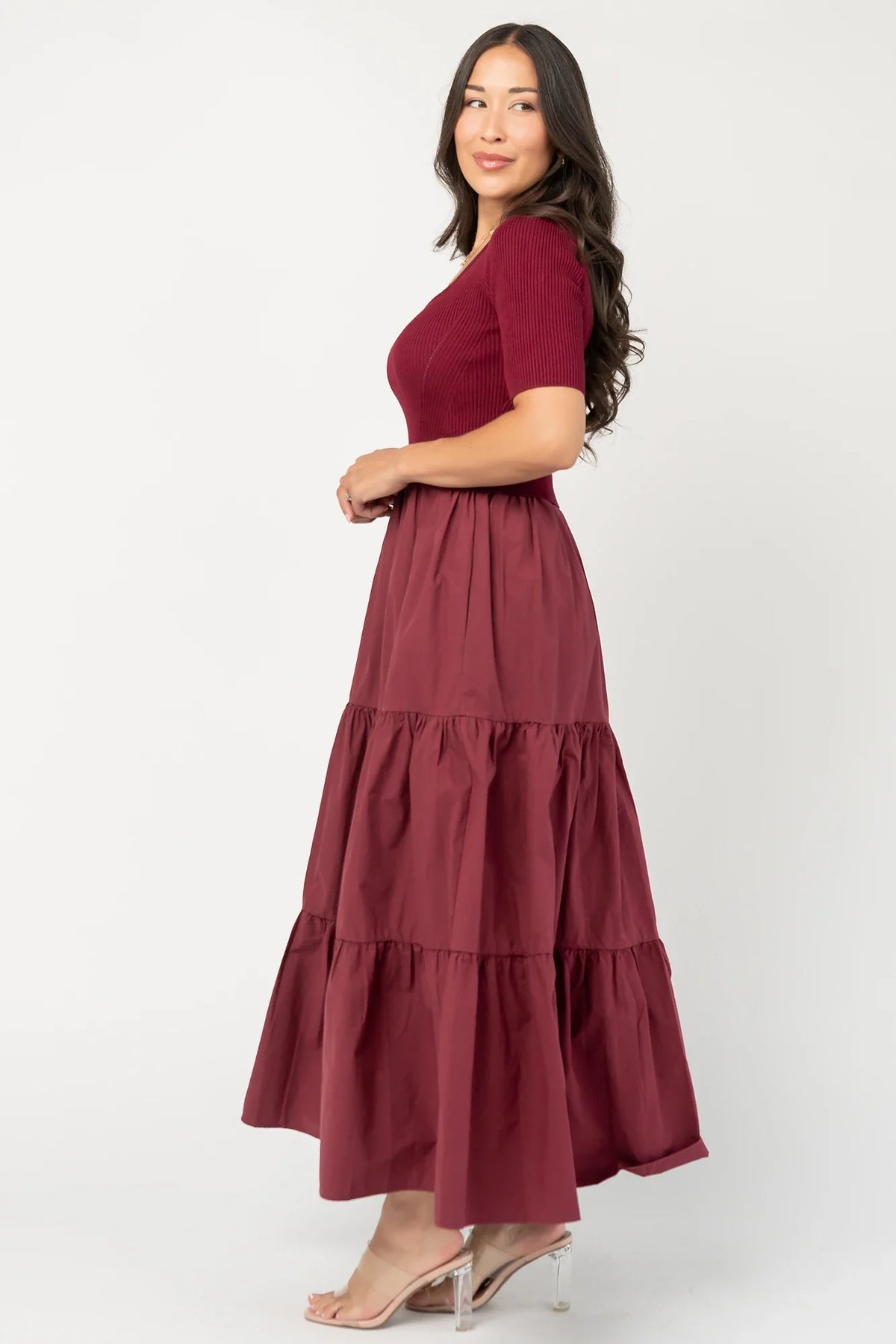 Astra Tiered Dress | Berry